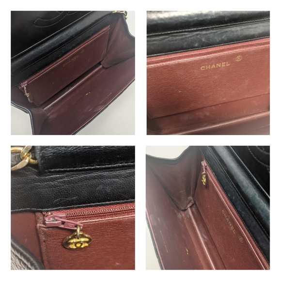🎉HP🎉CHANEL Black Bag Single Chain Flap Bag Vintage - Picture 5 of 16